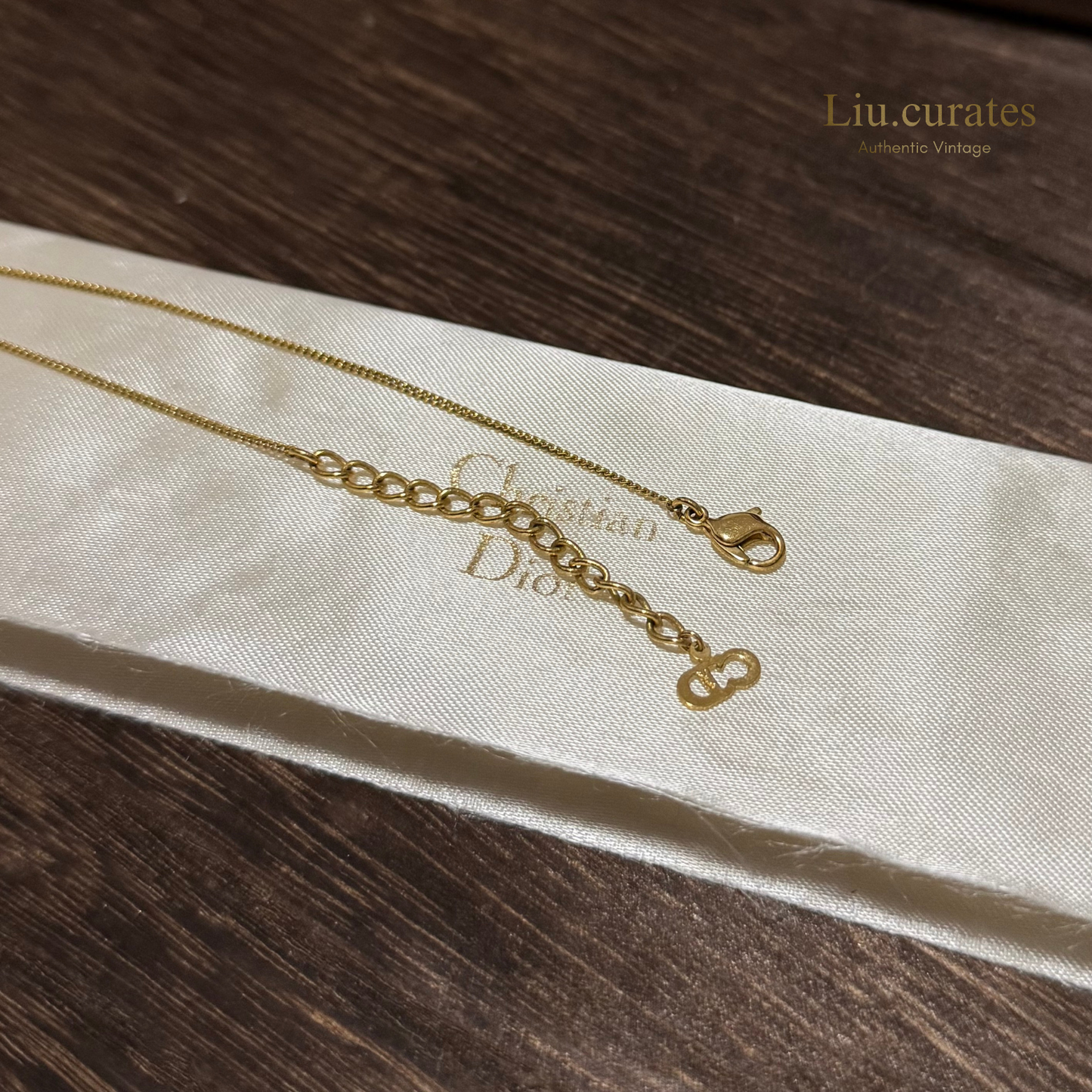 Vintage Dior Logo Necklace