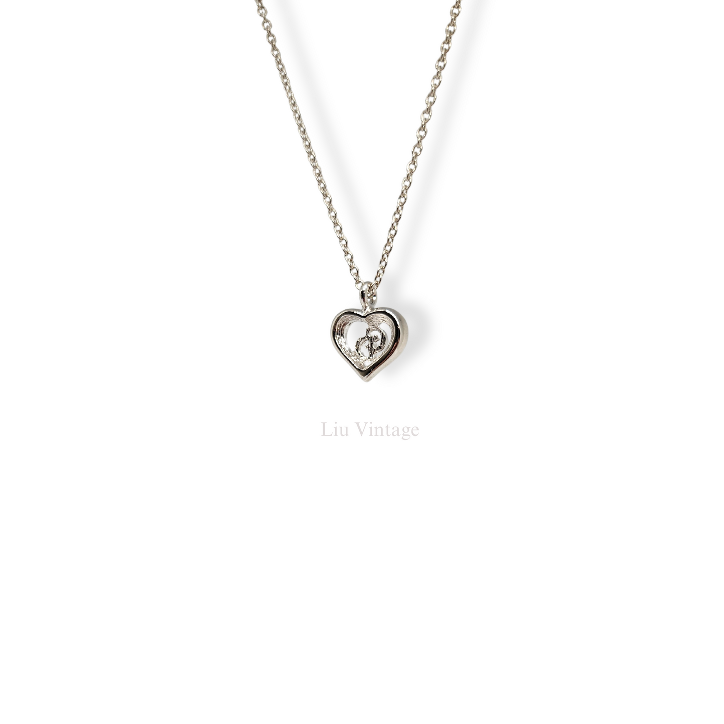Vintage Dior Heart CD Necklace