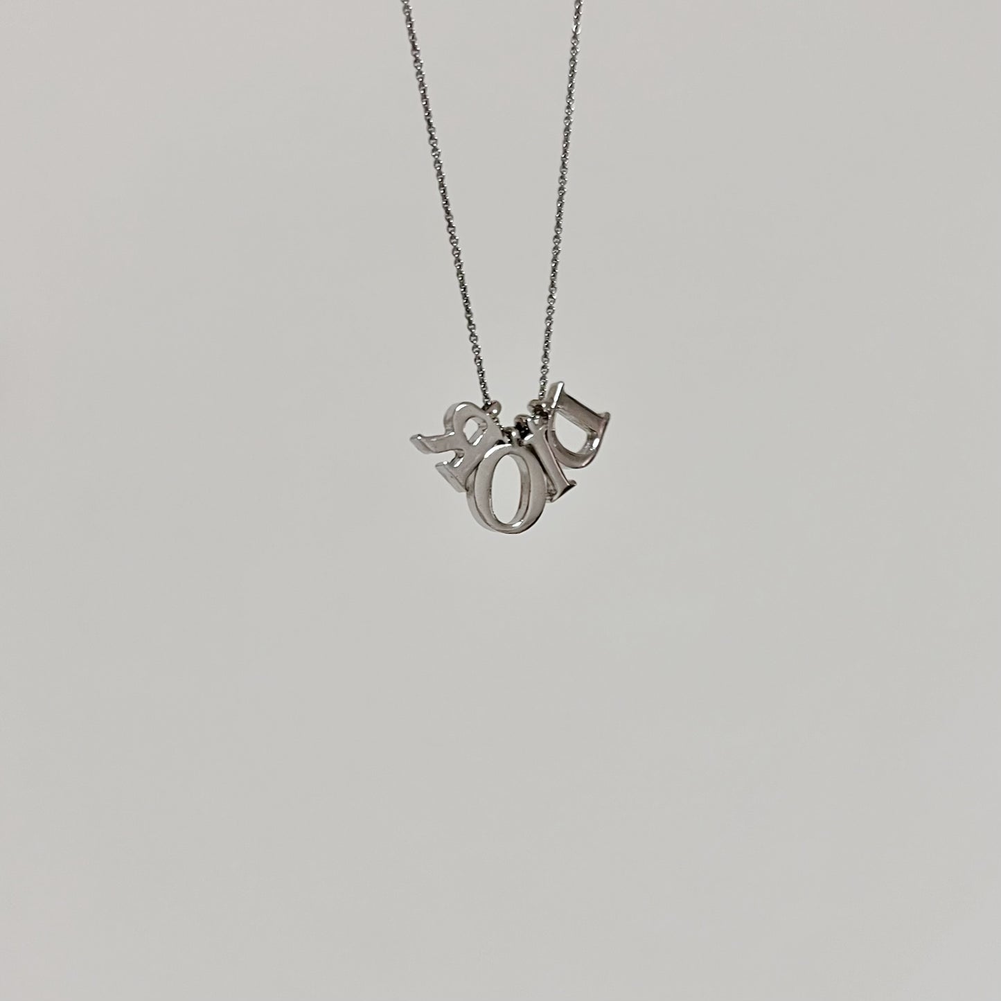 Vintage Dior Lettering Necklace