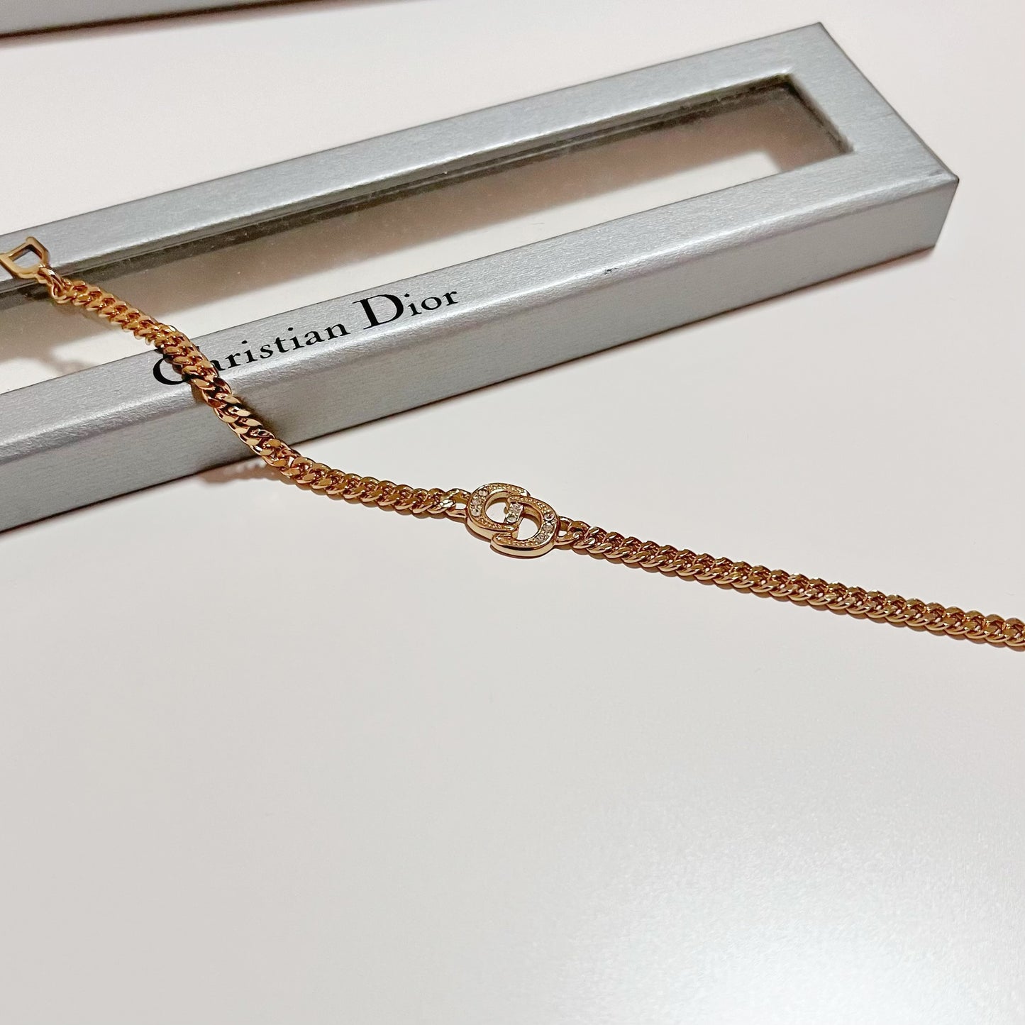 Vintage Dior CD Crystal Bracelet