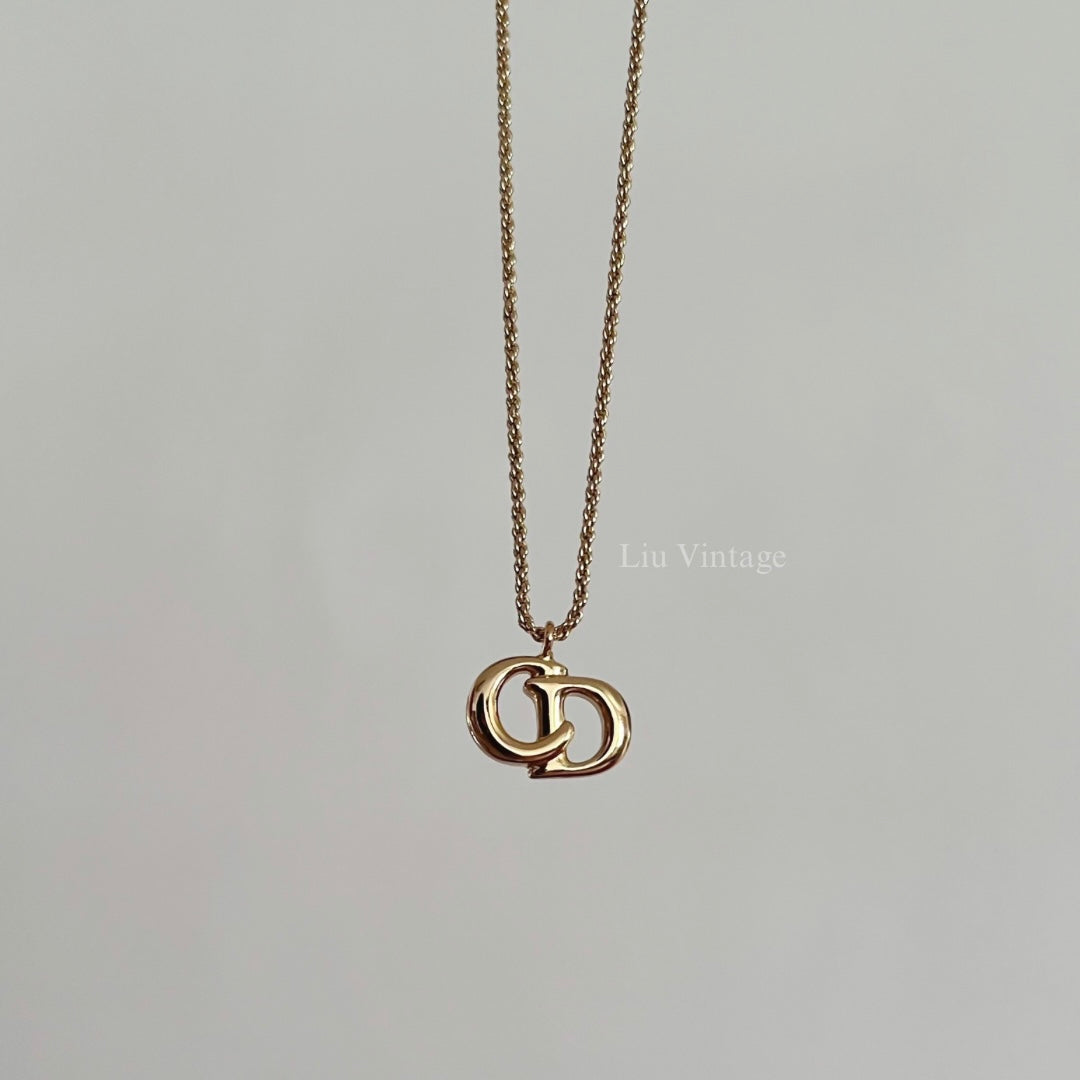 Vintage Dior 1.7cm CD Necklace