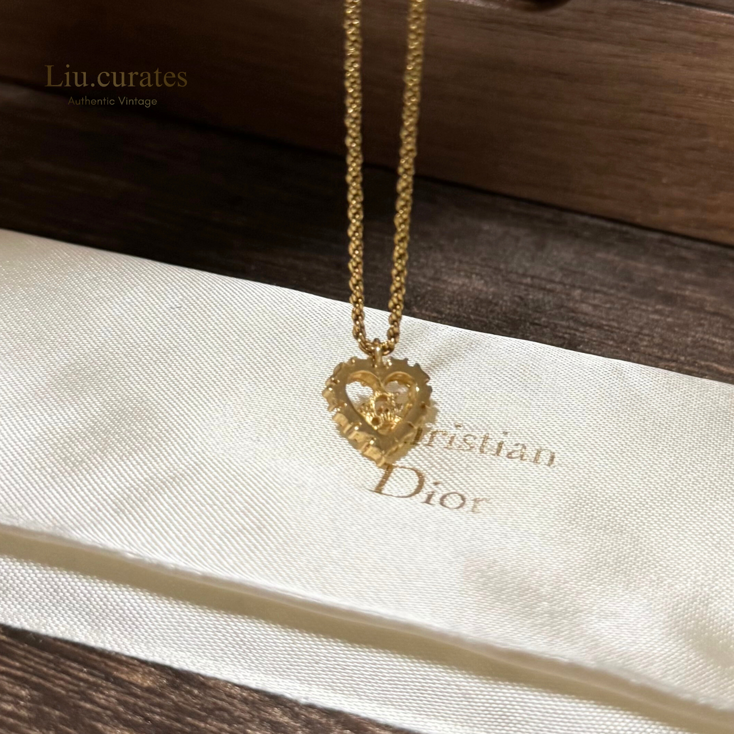 Vintage Dior Heart (rhinestones) Necklace