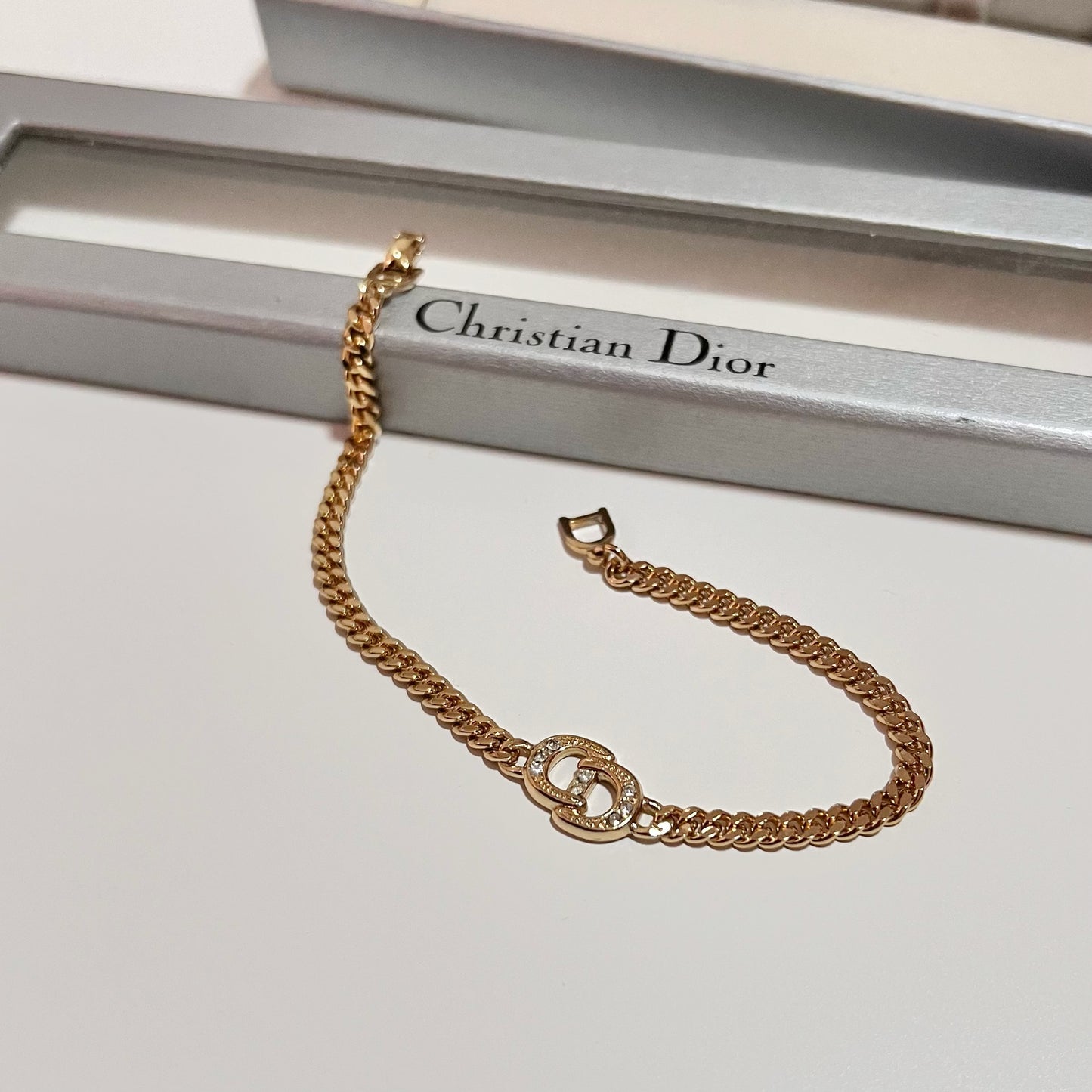 Vintage Dior CD Crystal Bracelet