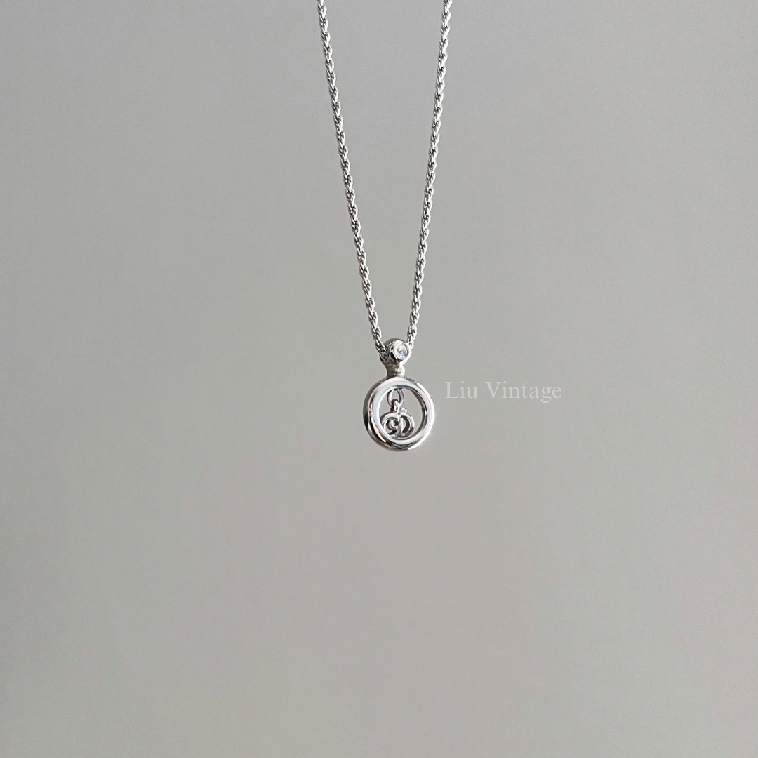 Vintage Dior Round Necklace (with crystal)