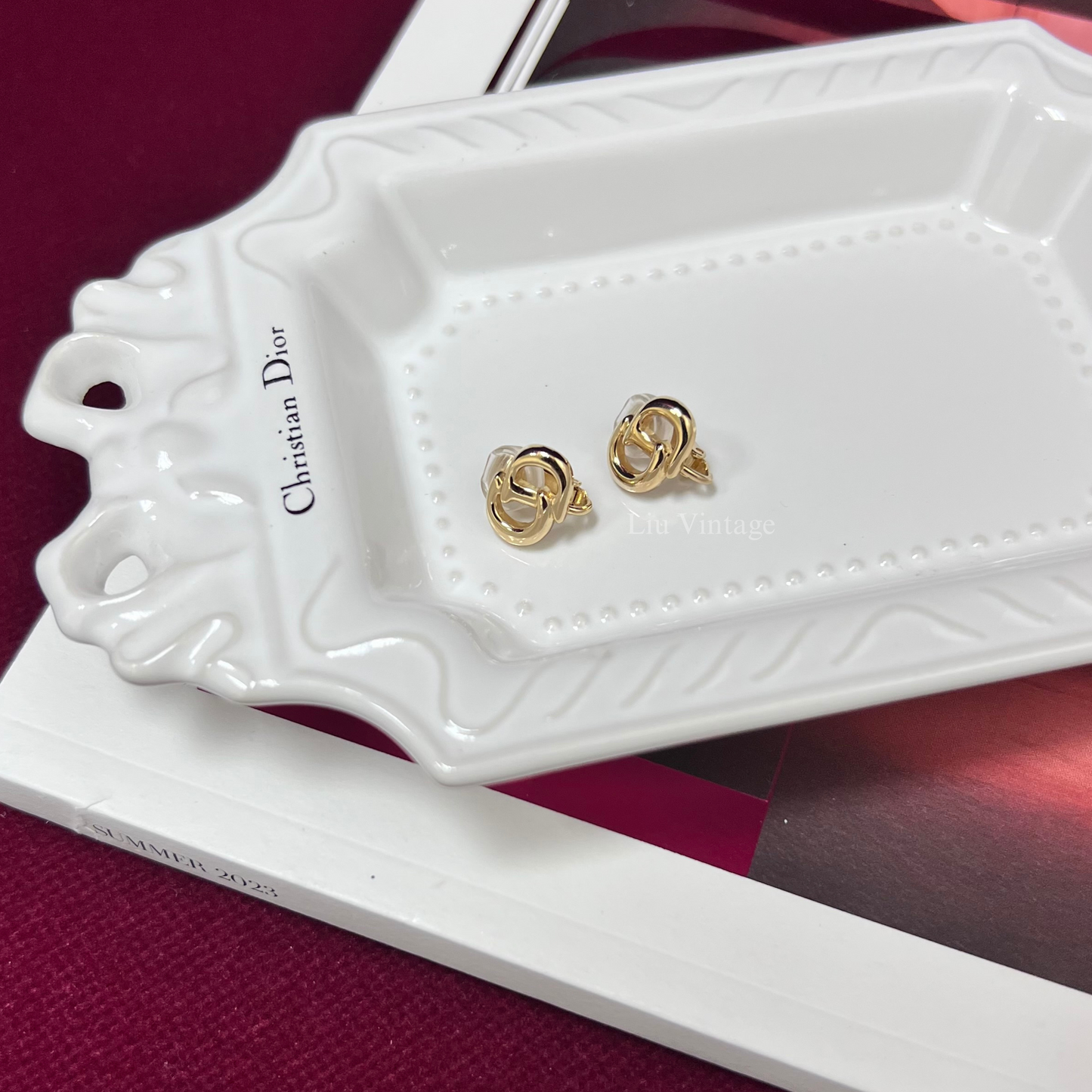 Vintage Dior CD Clip On Earrings
