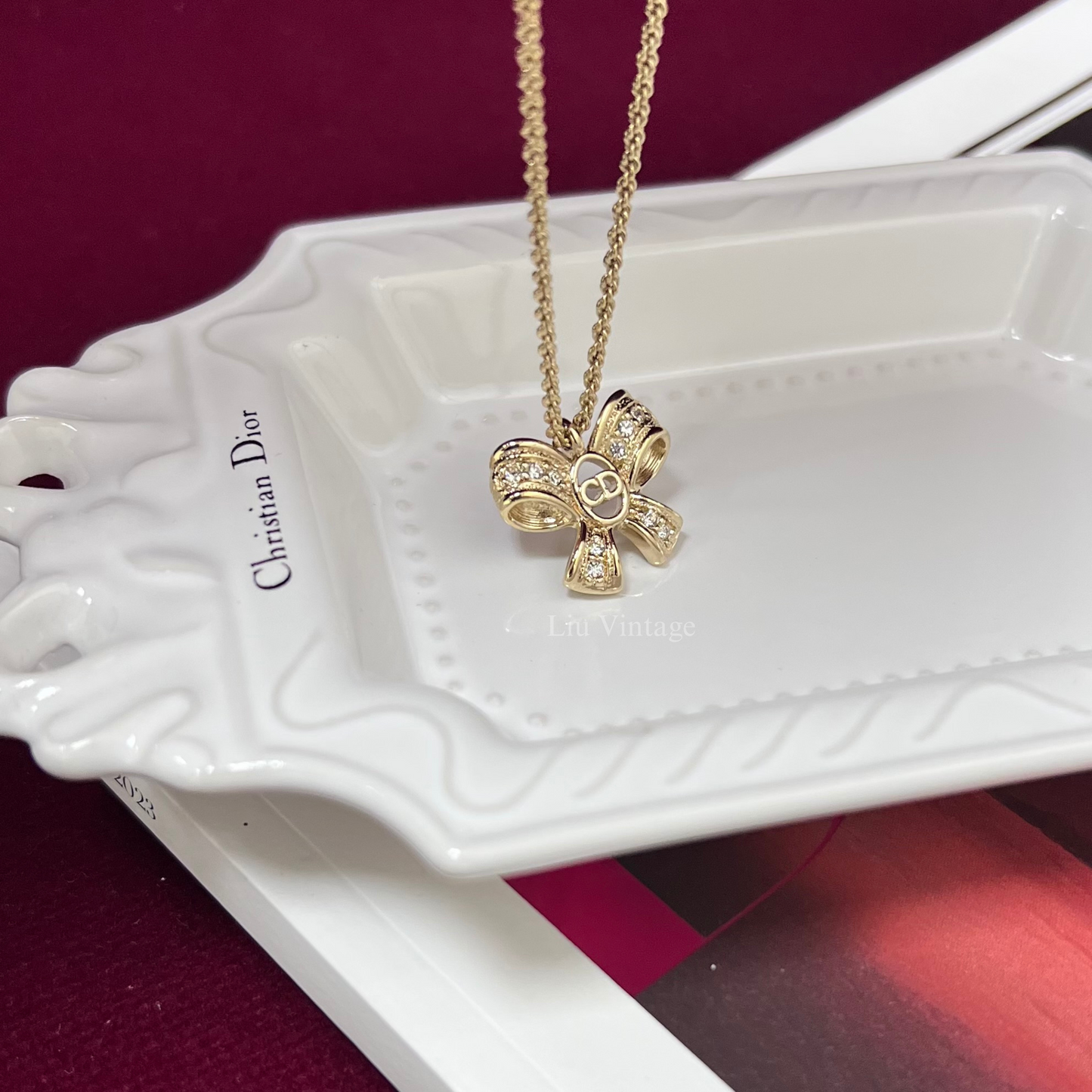 Vintage Dior Ribbon Necklace
