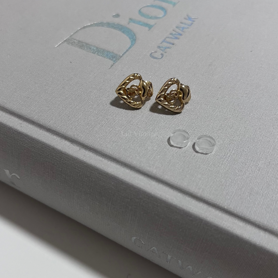 Vintage Dior Heart Clip Ons