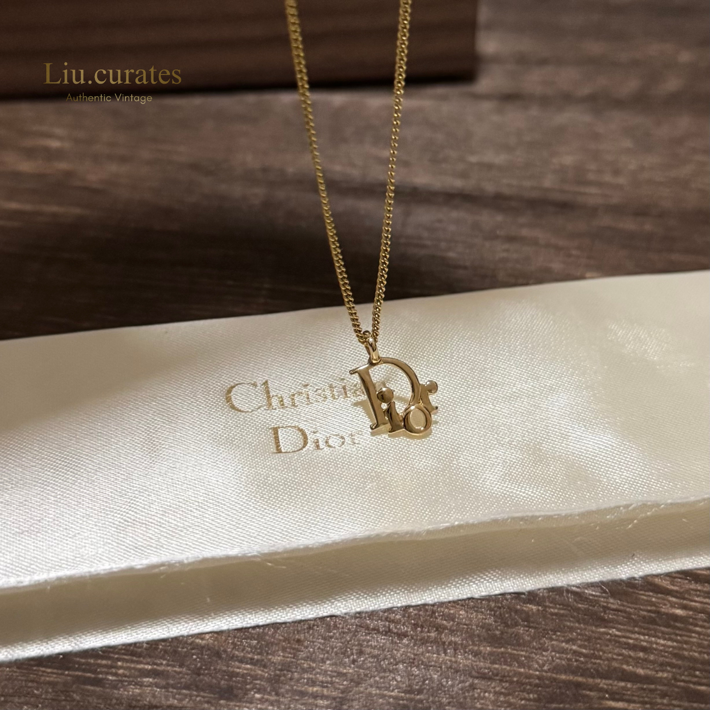 Vintage Dior Logo Necklace
