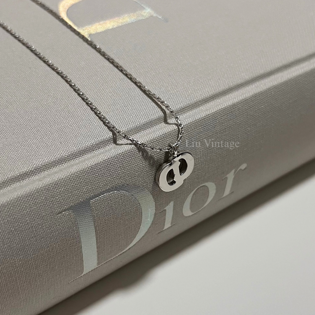 Vintage Dior CD Crystal in silver color