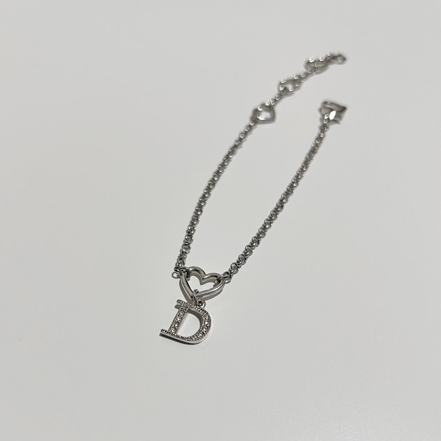Vintage Dior Heart Dangling Bracelet