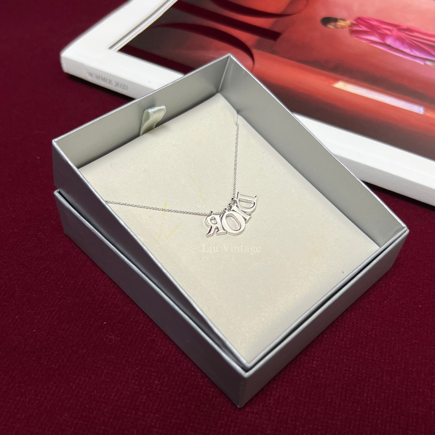 Vintage Dior Dangling Letter Necklace