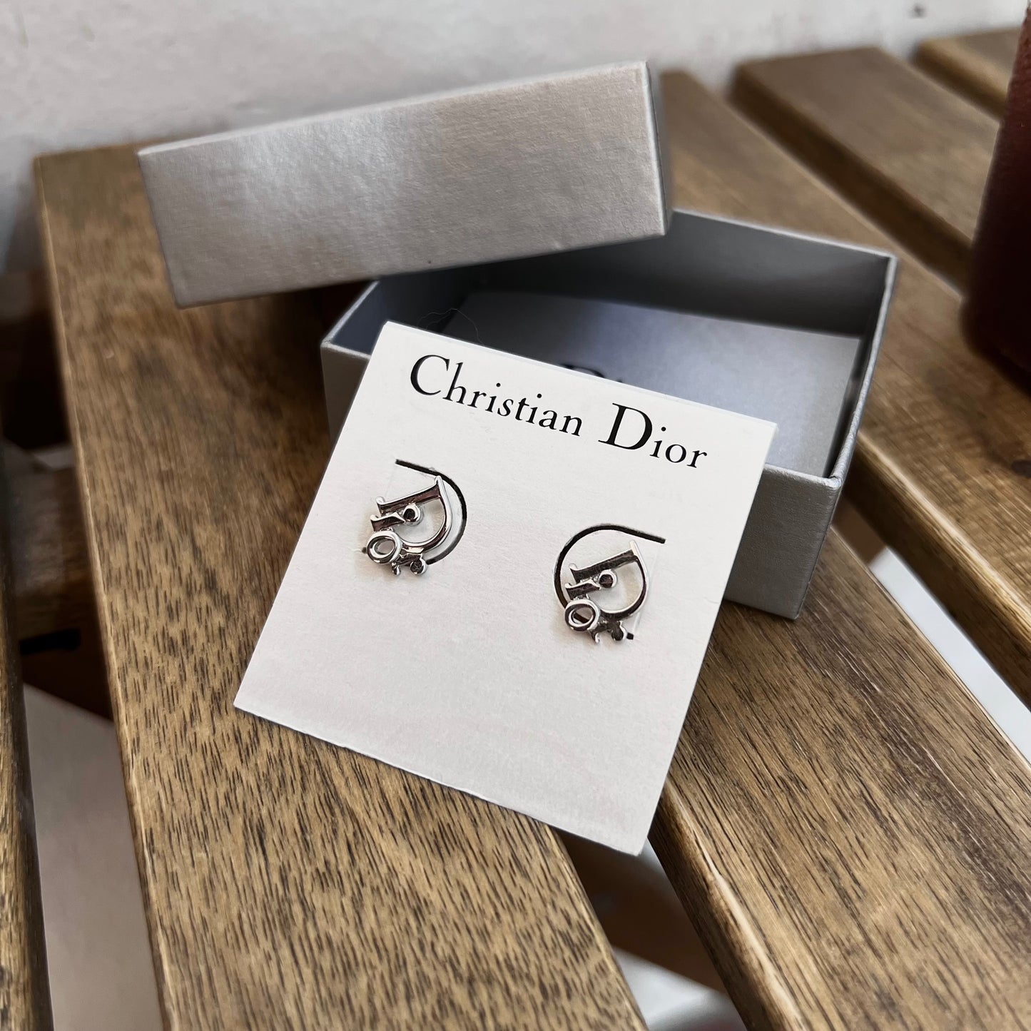 Vintage Dior Logo Ear Studs