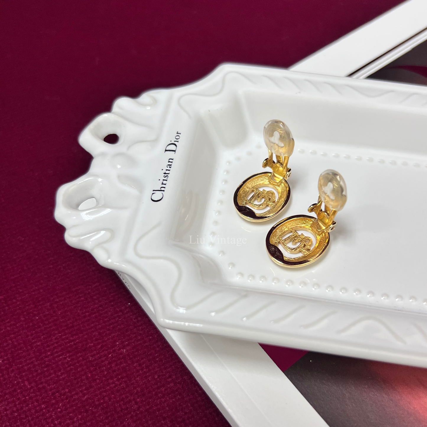 Vintage Dior Statement Clip On Earrings