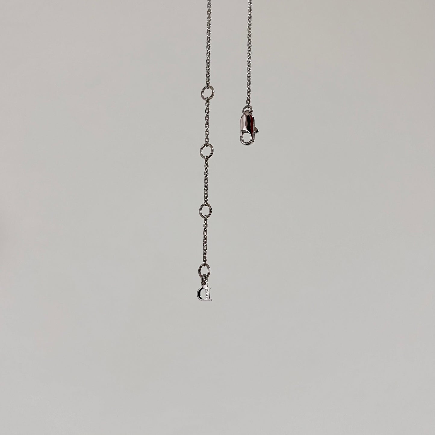 Vintage Dior Crystal Logo Necklace
