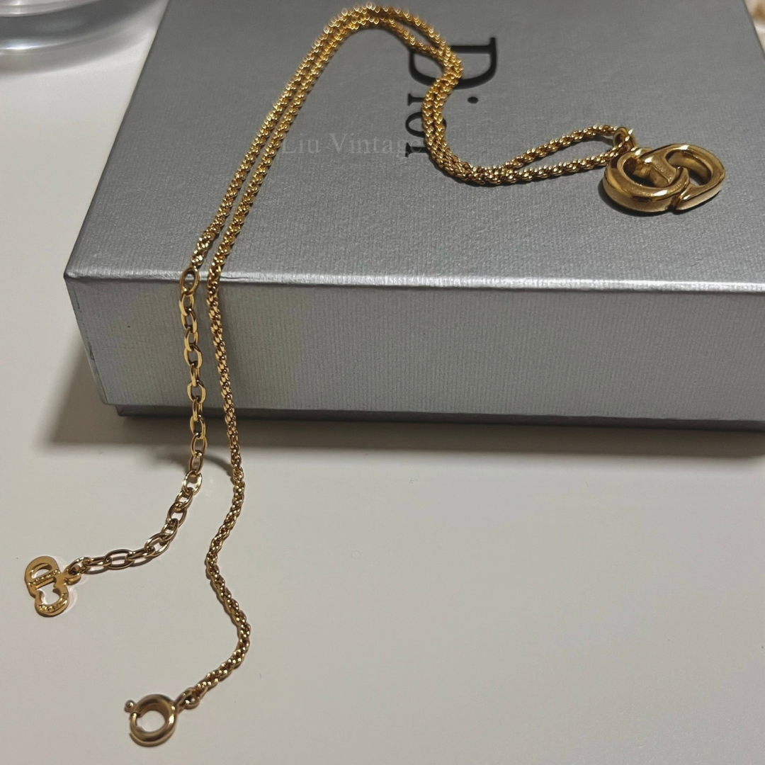 Vintage Dior 1.7cm CD Necklace