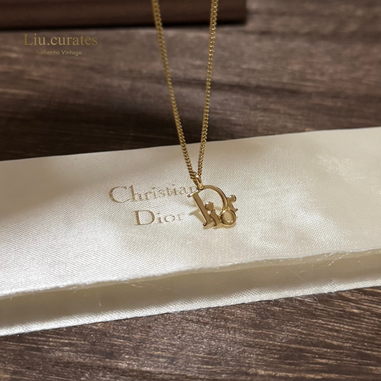 Vintage Dior Logo Necklace
