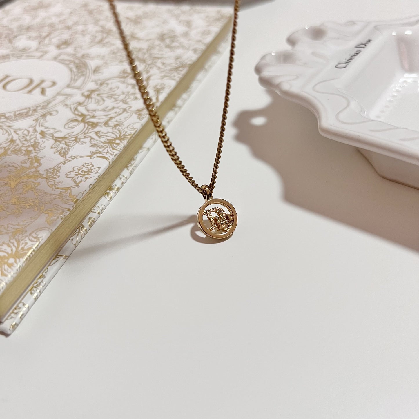 Vintage Dior Circle Cutout Necklace
