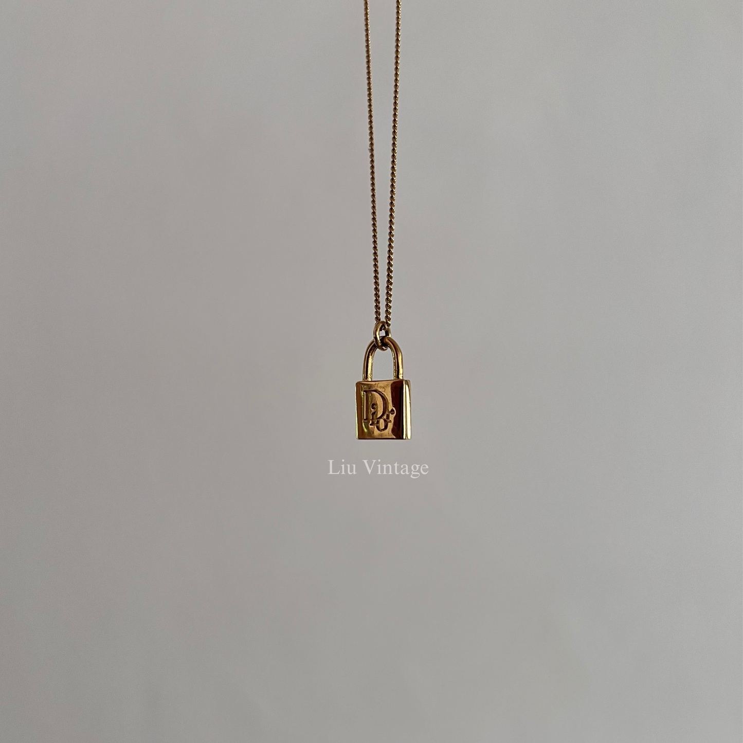 Vintage Dior Mini Lock Necklace