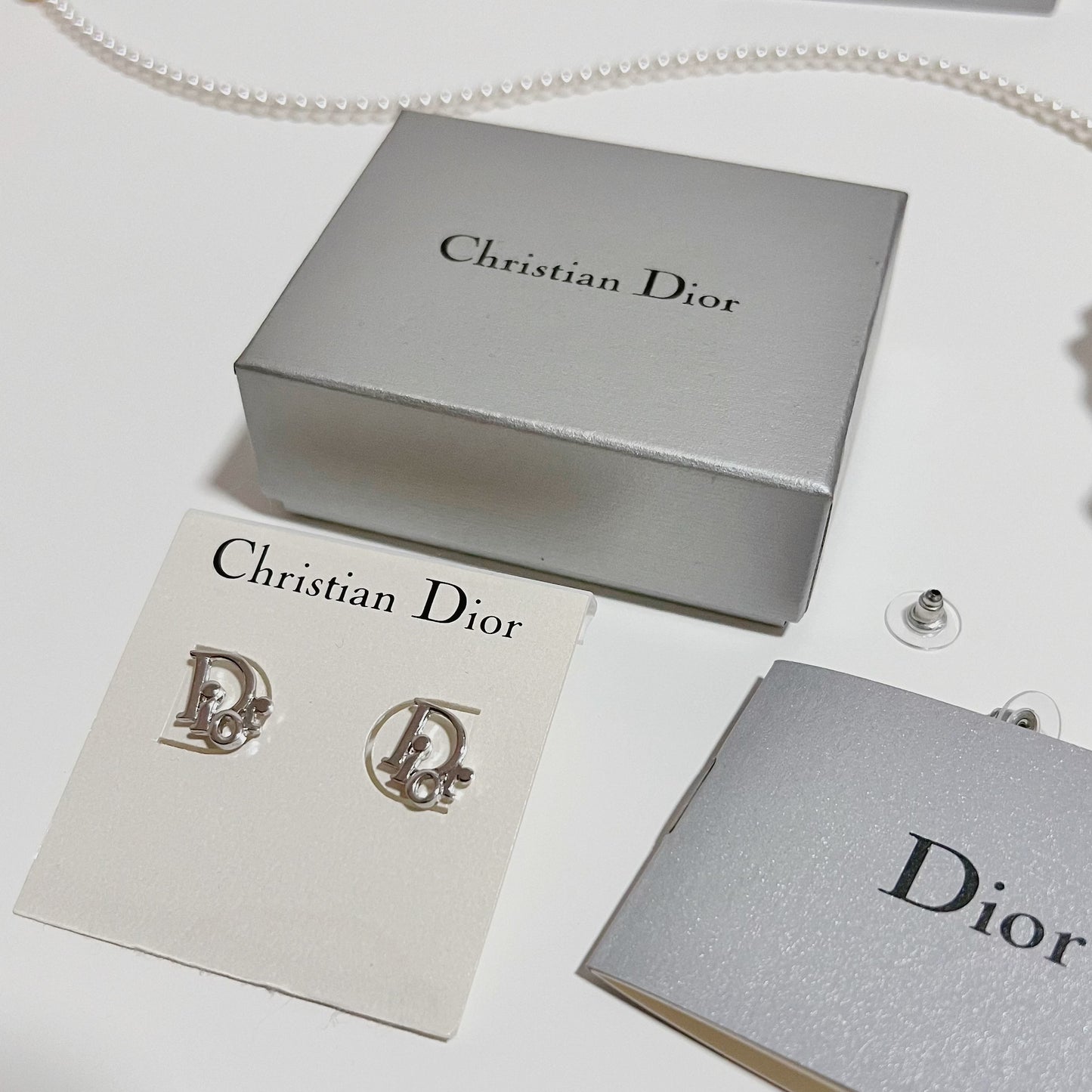 Vintage Dior Logo Ear Studs