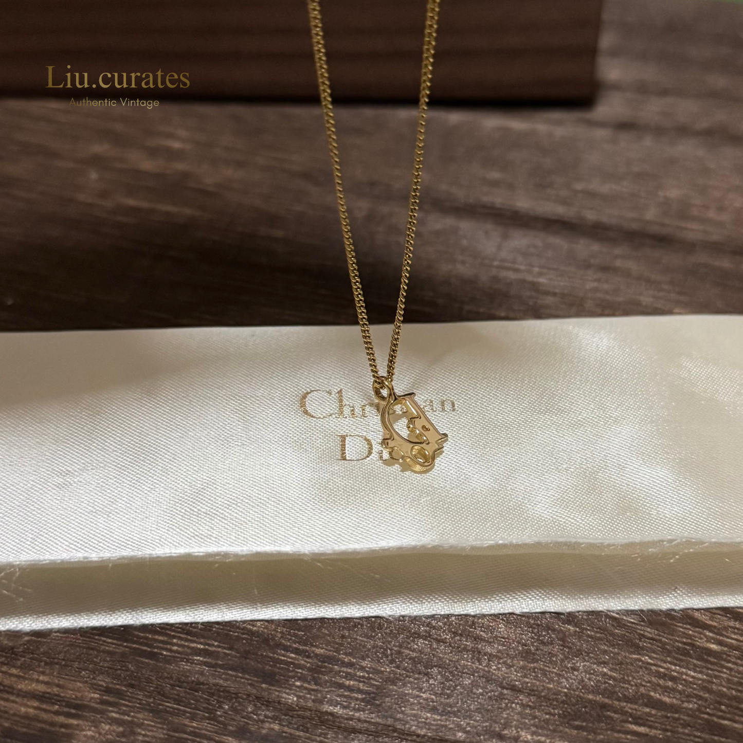 Vintage Dior Logo Necklace