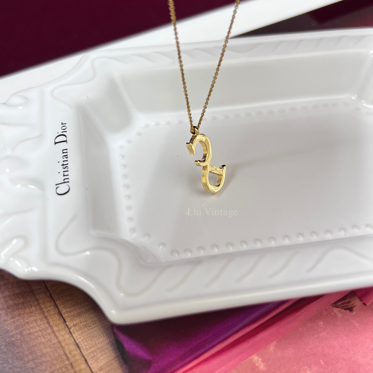 Vintage Dior CD Necklace