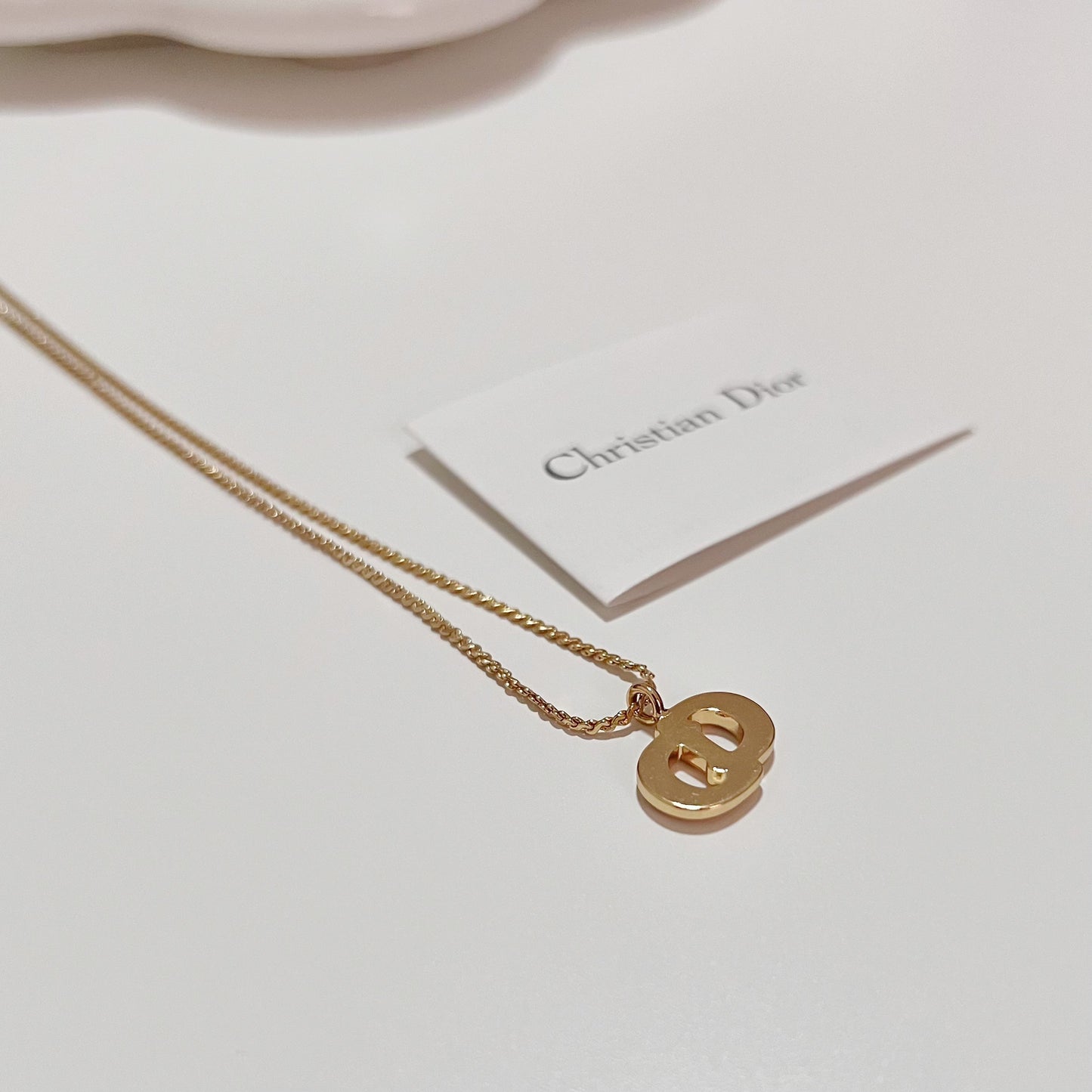 Vintage Dior Crystal CD Necklace