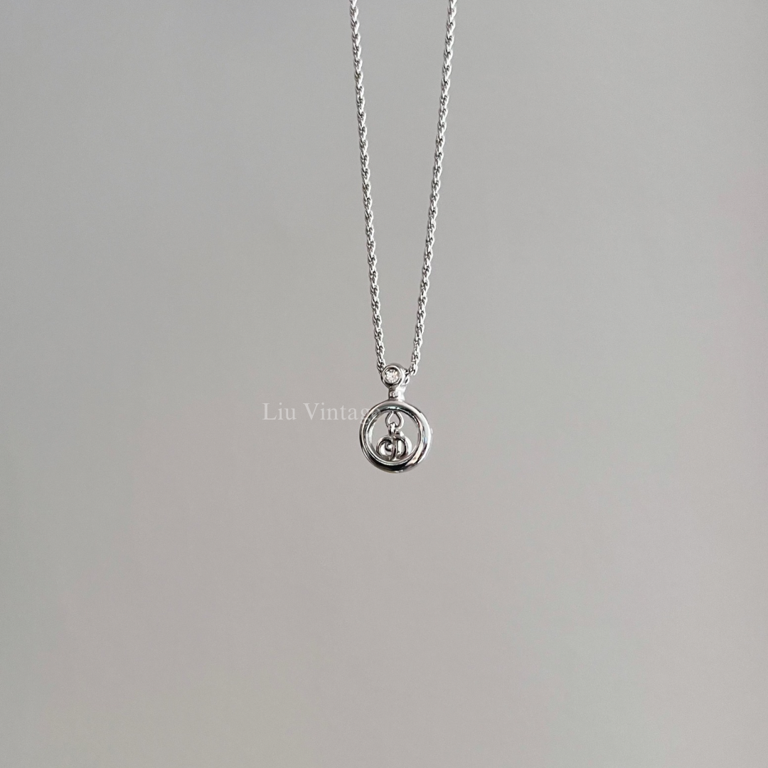 Vintage Dior Round Necklace (with crystal)