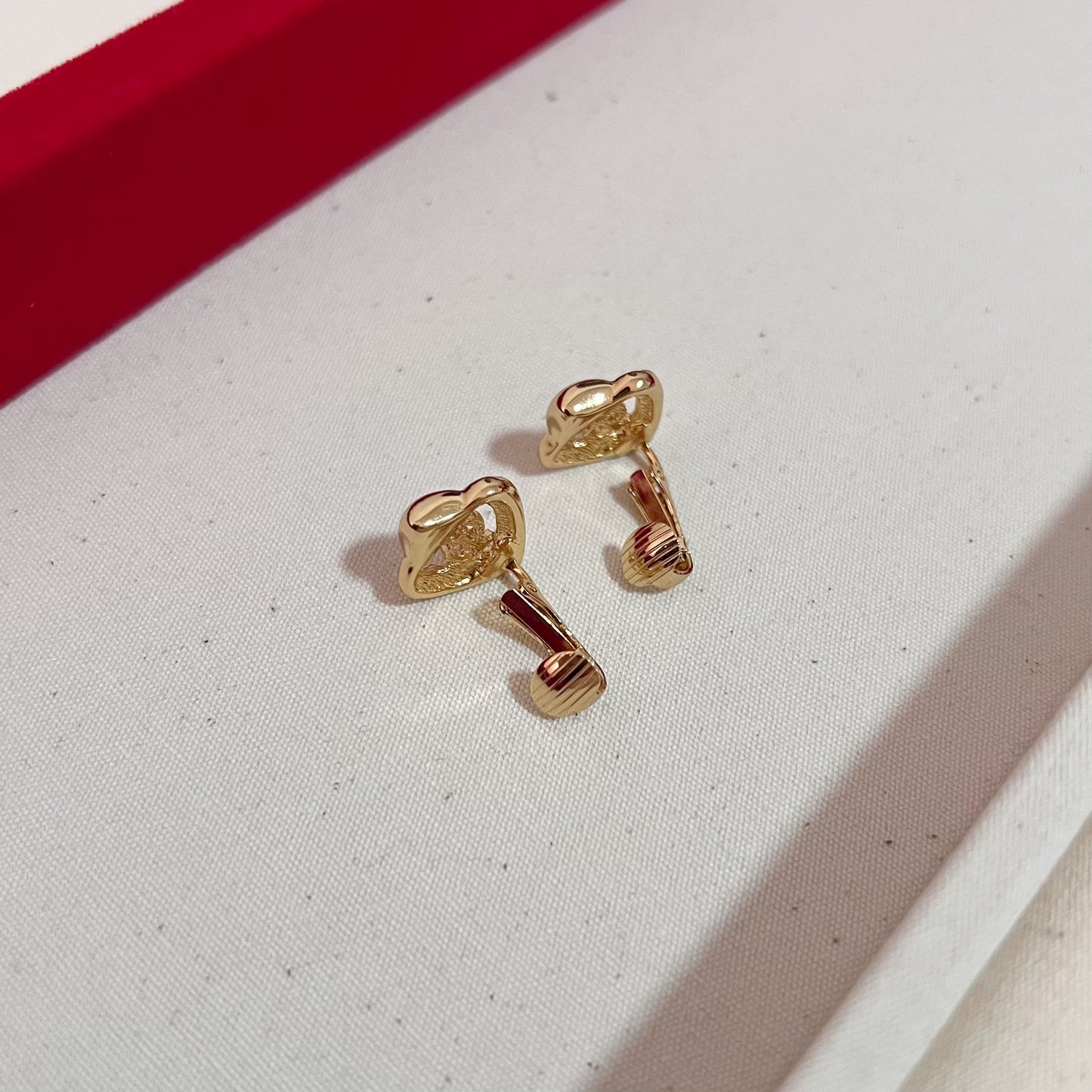 Vintage Dior Heart Clip On Earrings