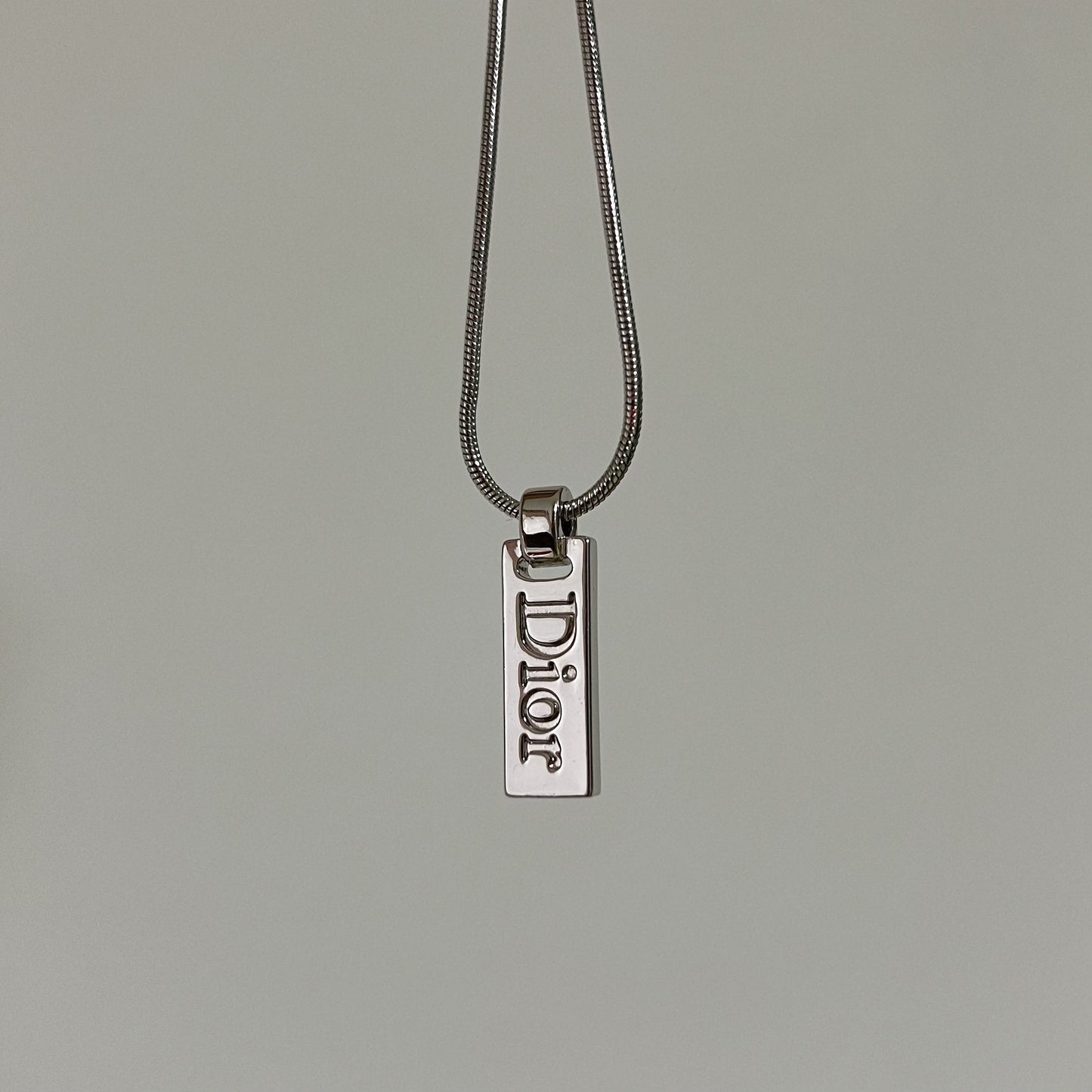 Vintage Dior Tag Necklace