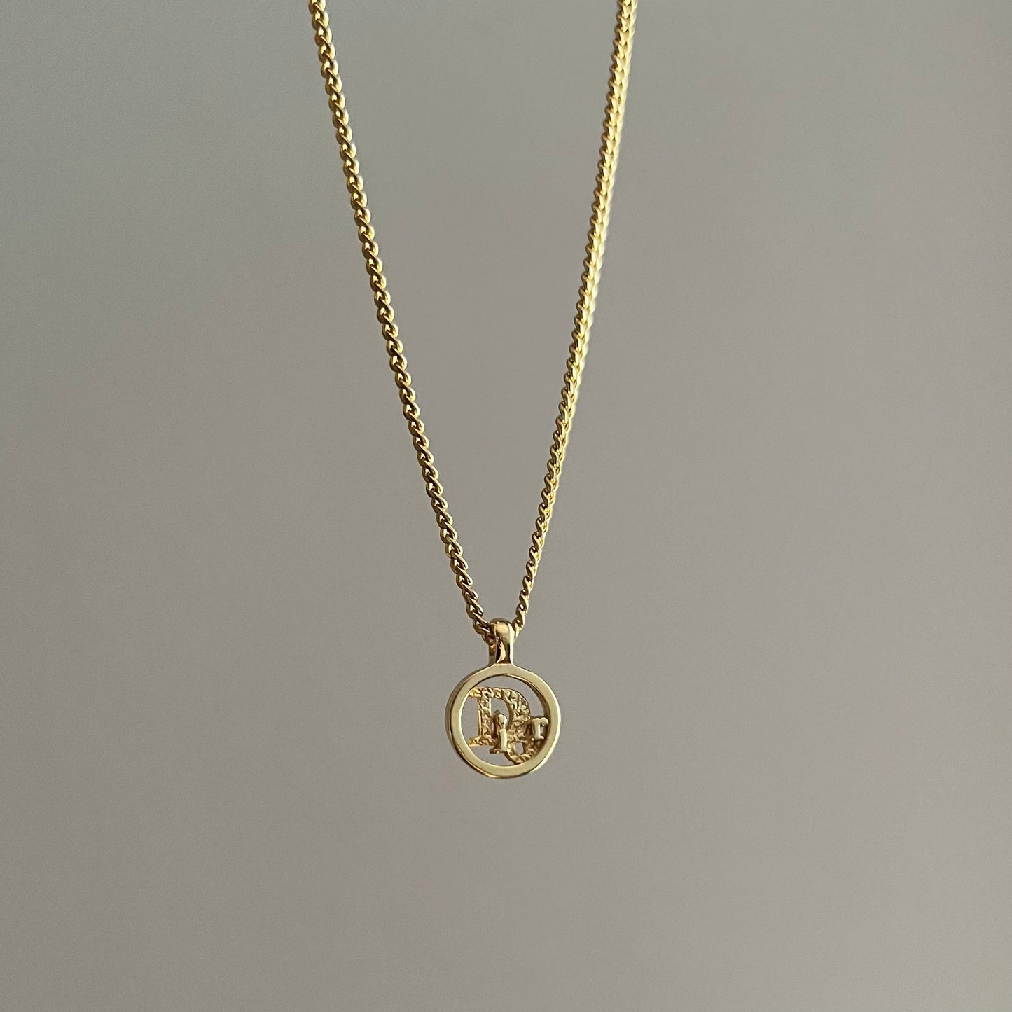 Vintage Dior Circle Cutout Necklace