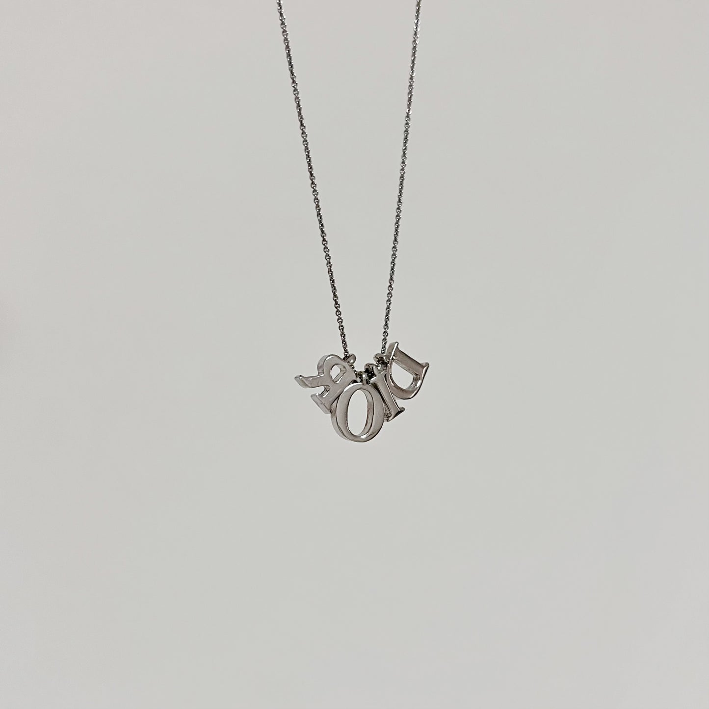Vintage Dior Lettering Necklace