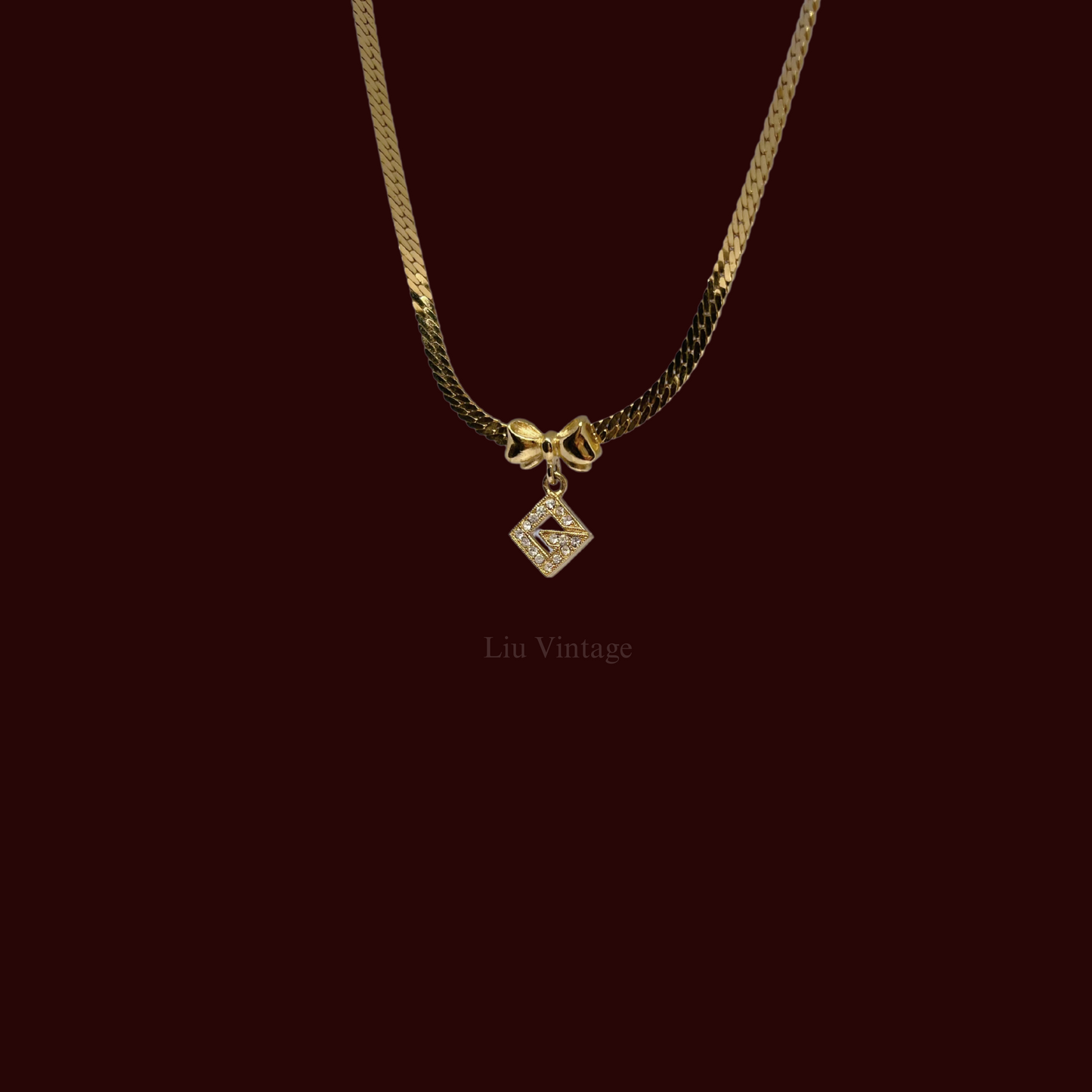 Vintage Givenchy Ribbon Statement Necklace