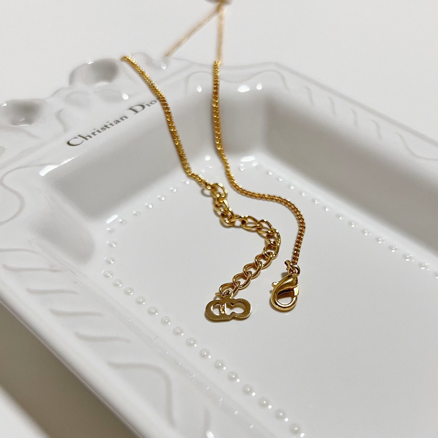 Vintage Dior Oblique Reversible Necklace (2 way)