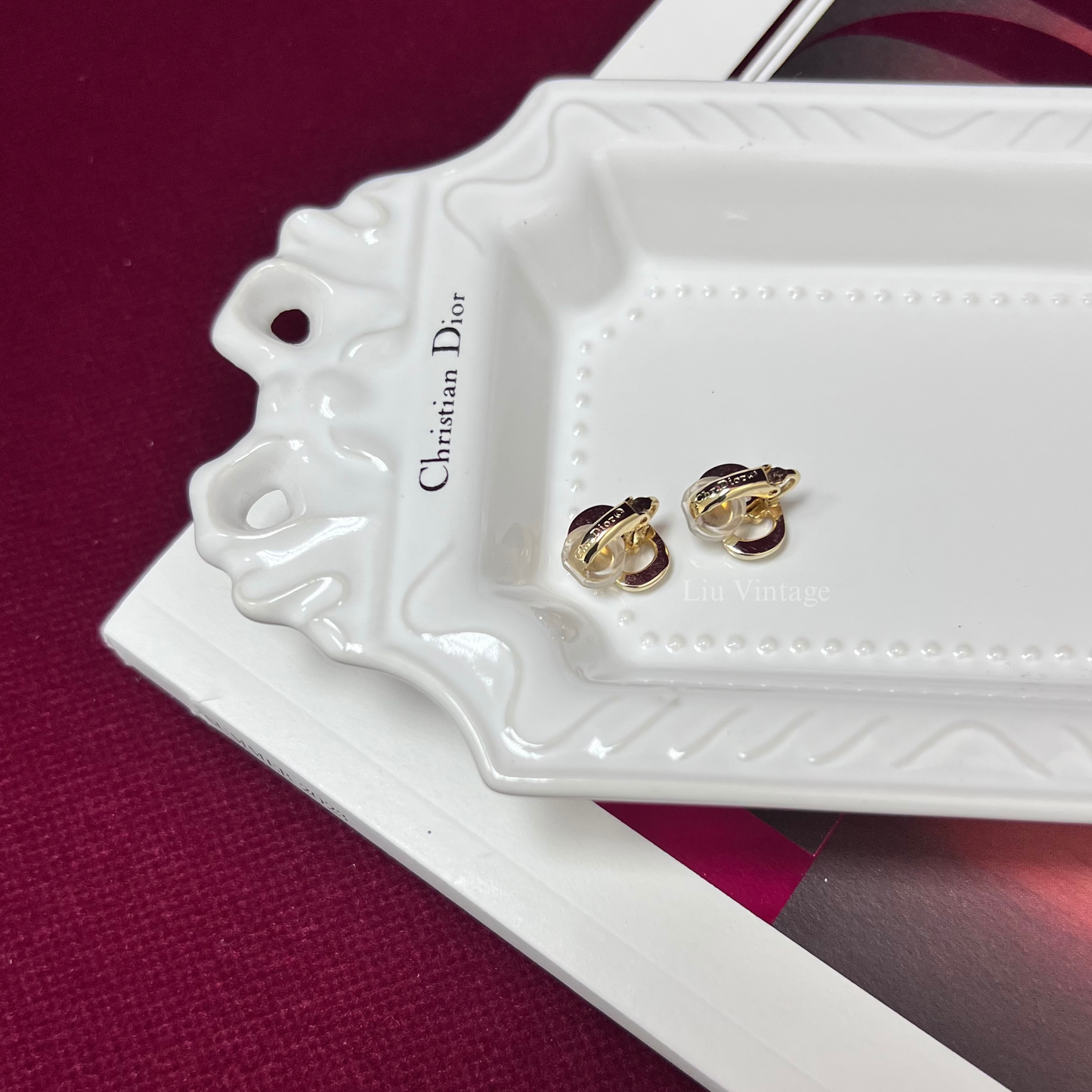 Vintage Dior CD Clip On Earrings