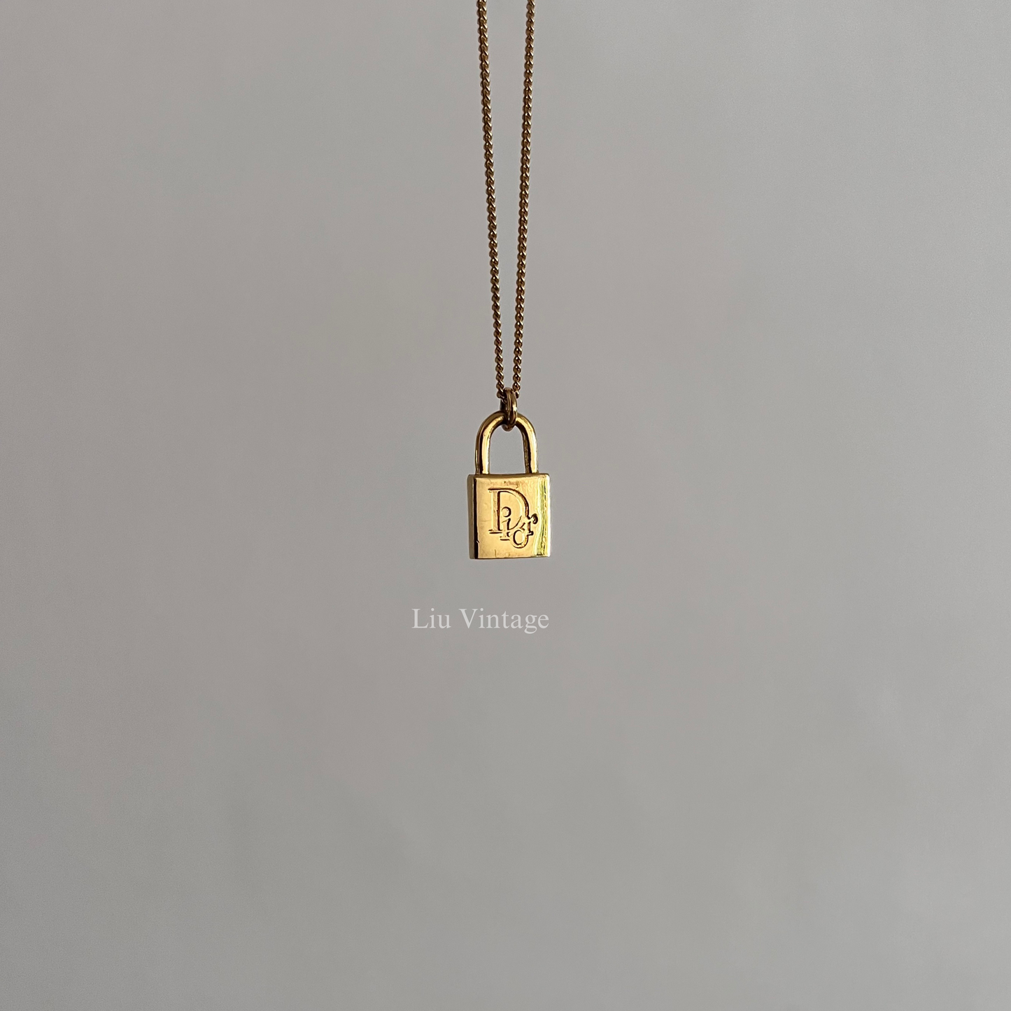 Vintage Dior Mini Lock Necklace