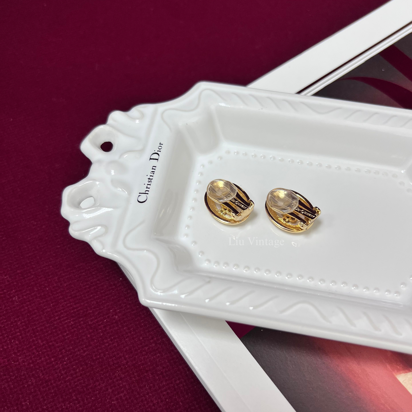 Vintage Dior Statement Clip On Earrings