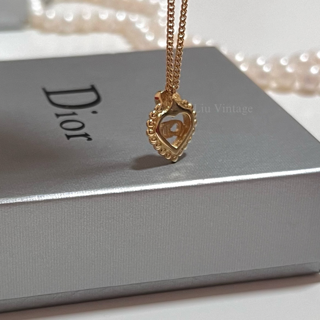 Vintage Dior Heart CD Necklace