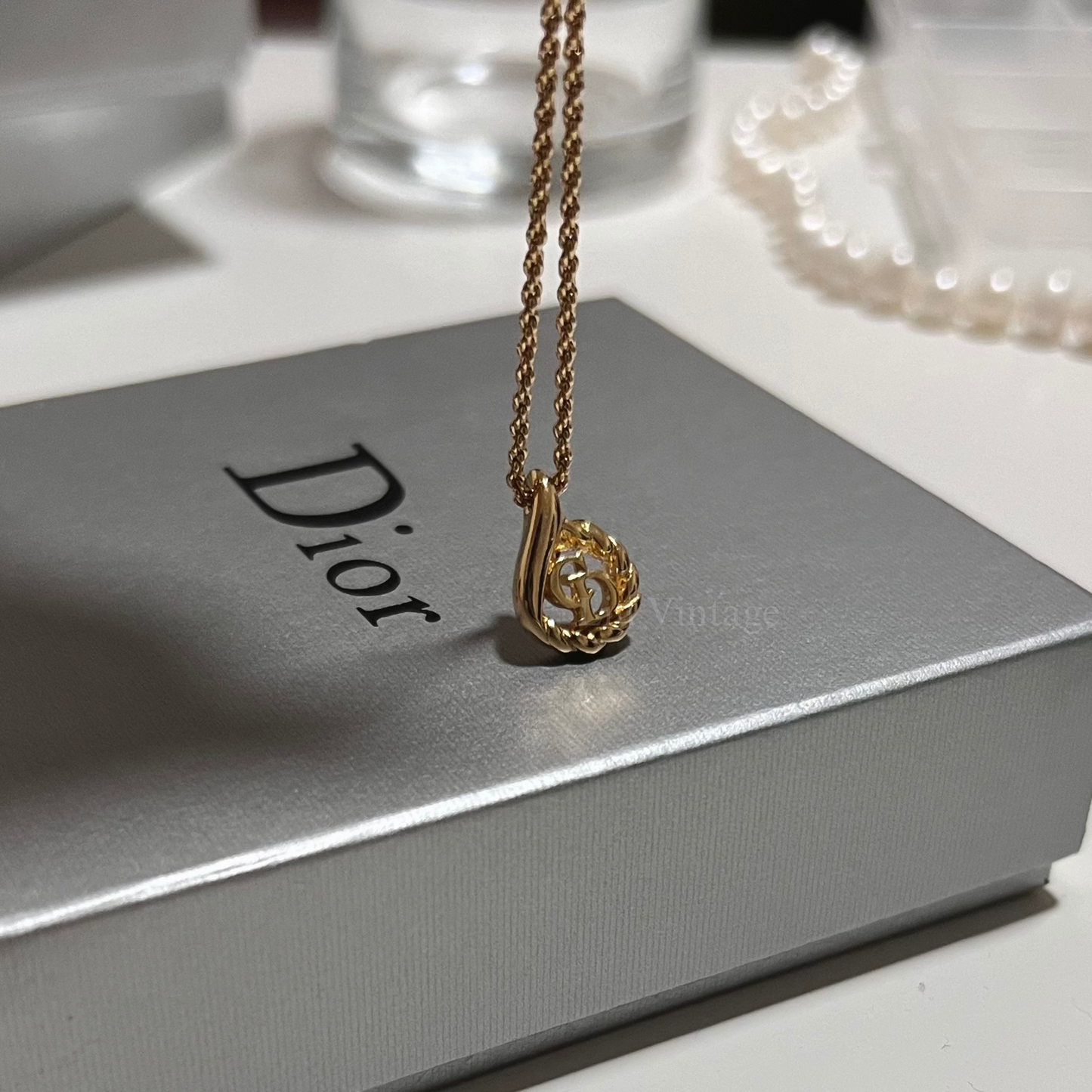 Vintage Dior CD Necklace