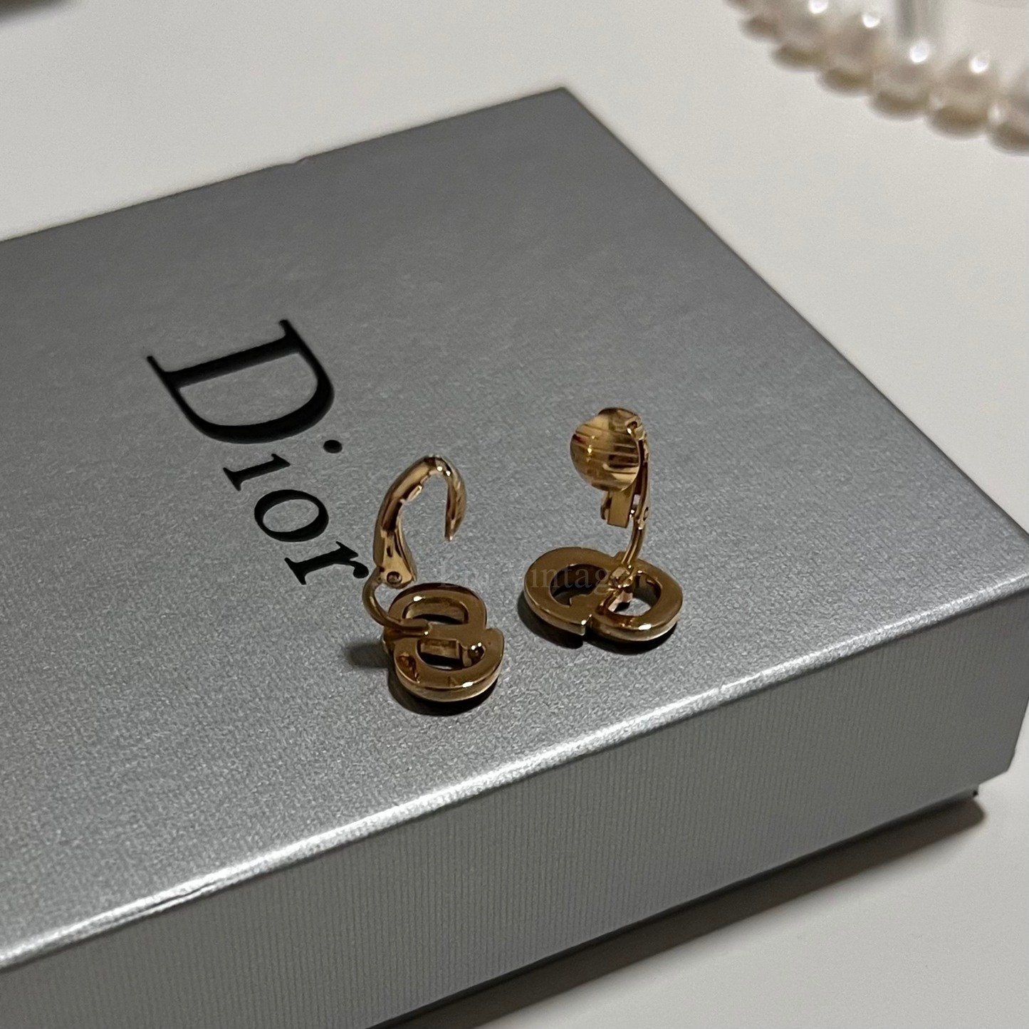 Vintage Dior CD clip on earrings