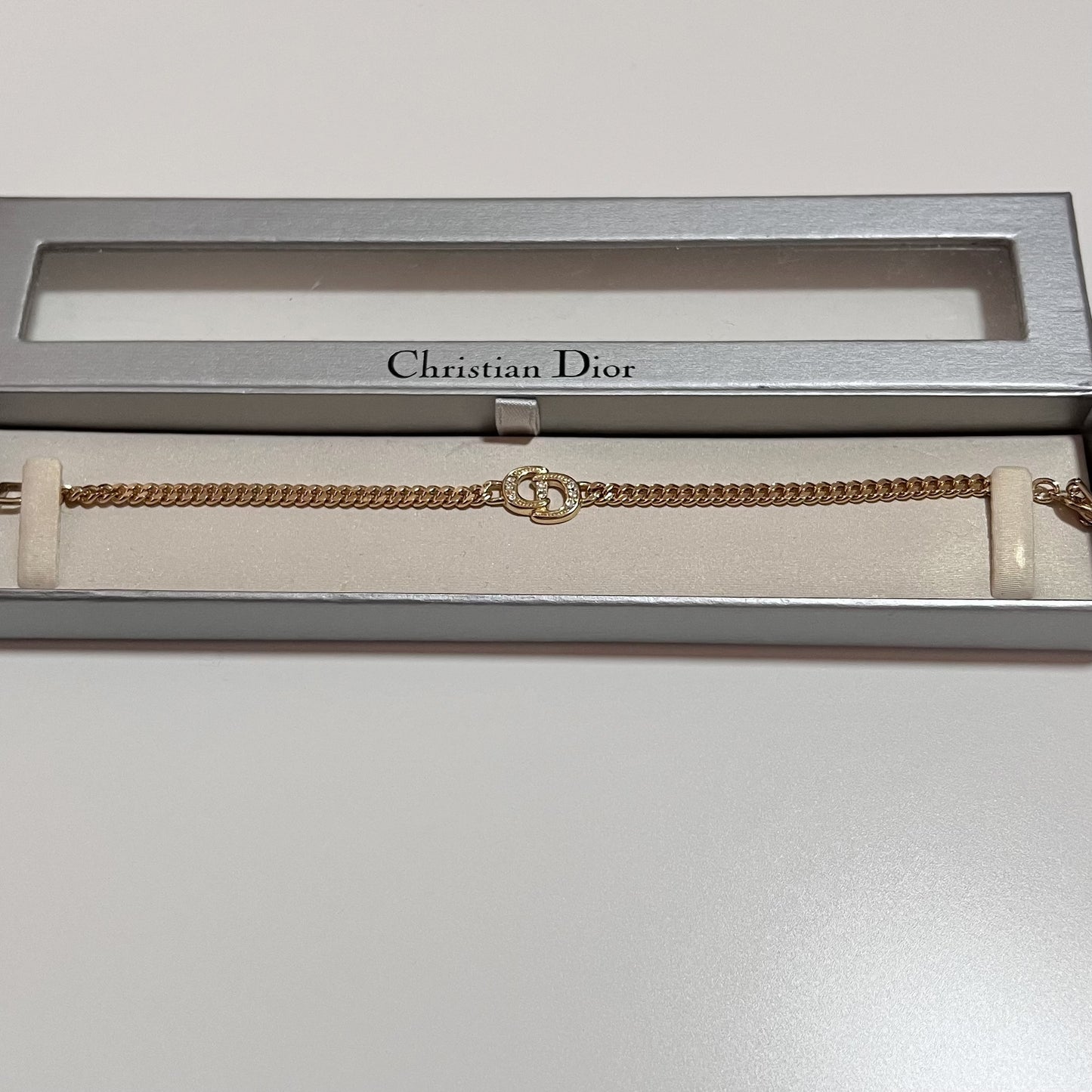Vintage Dior CD Crystal Bracelet