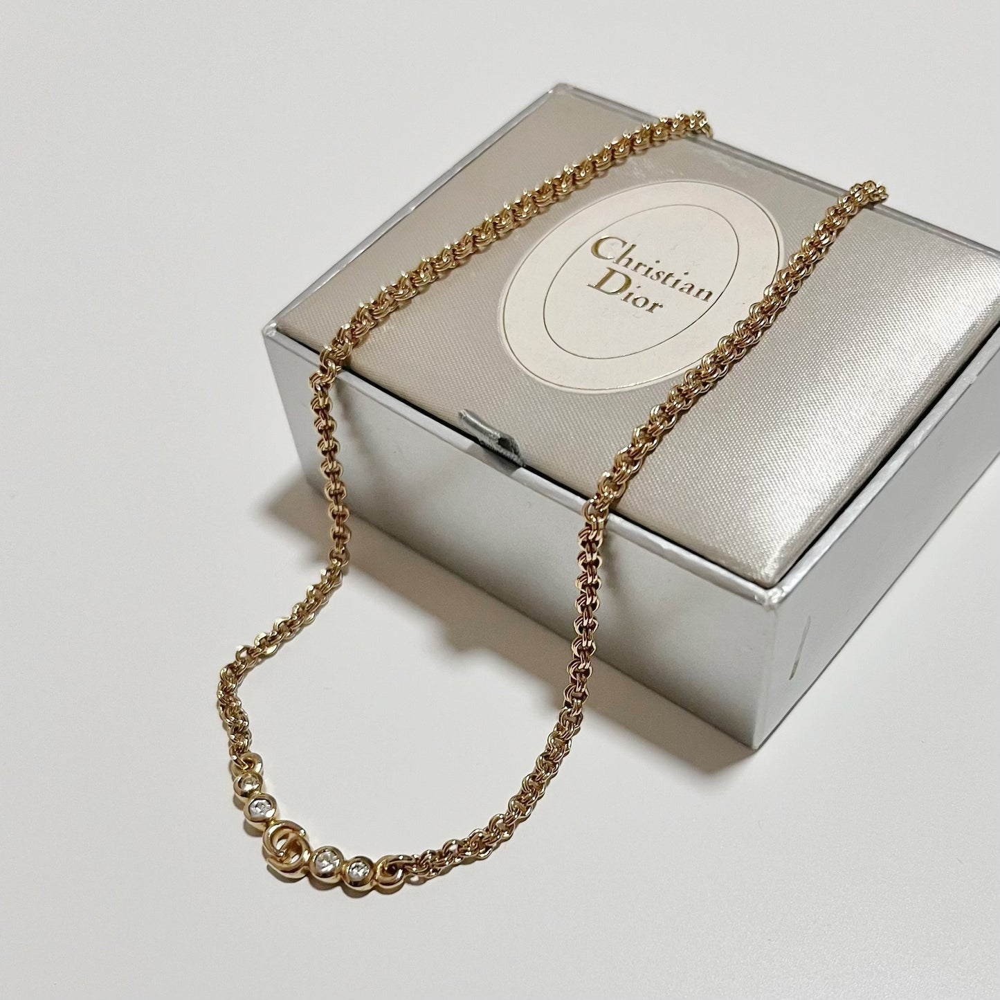 Vintage Dior CD Crystal Necklace