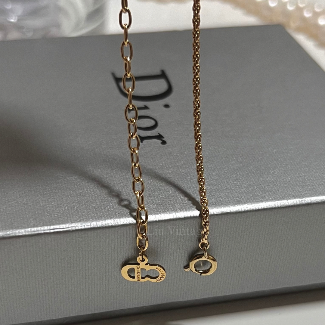 Vintage Dior 1.7cm CD Necklace