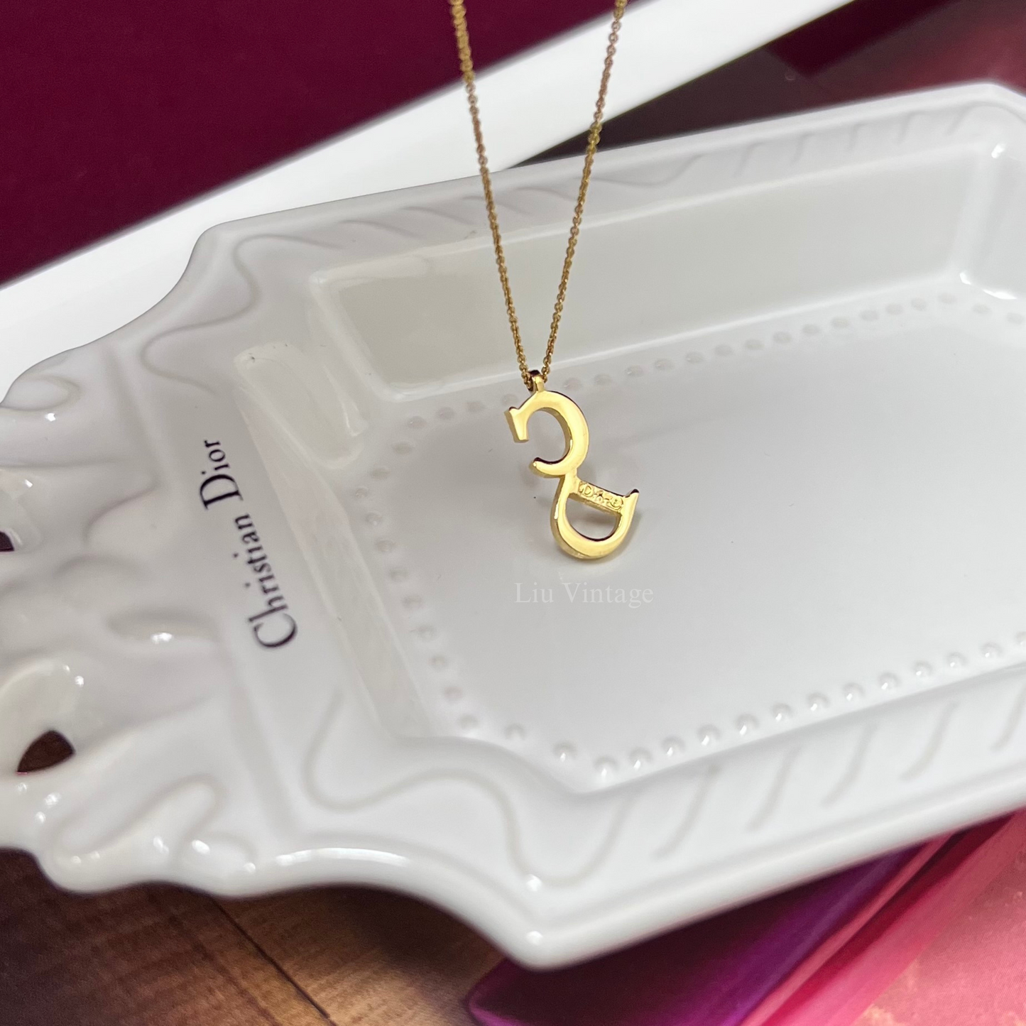 Vintage Dior CD Necklace