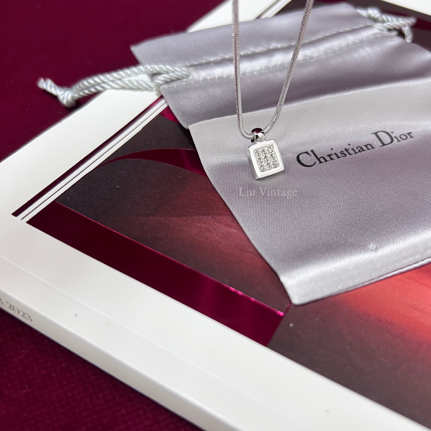 Vintage Dior Reversible Oblique Trotter Necklace