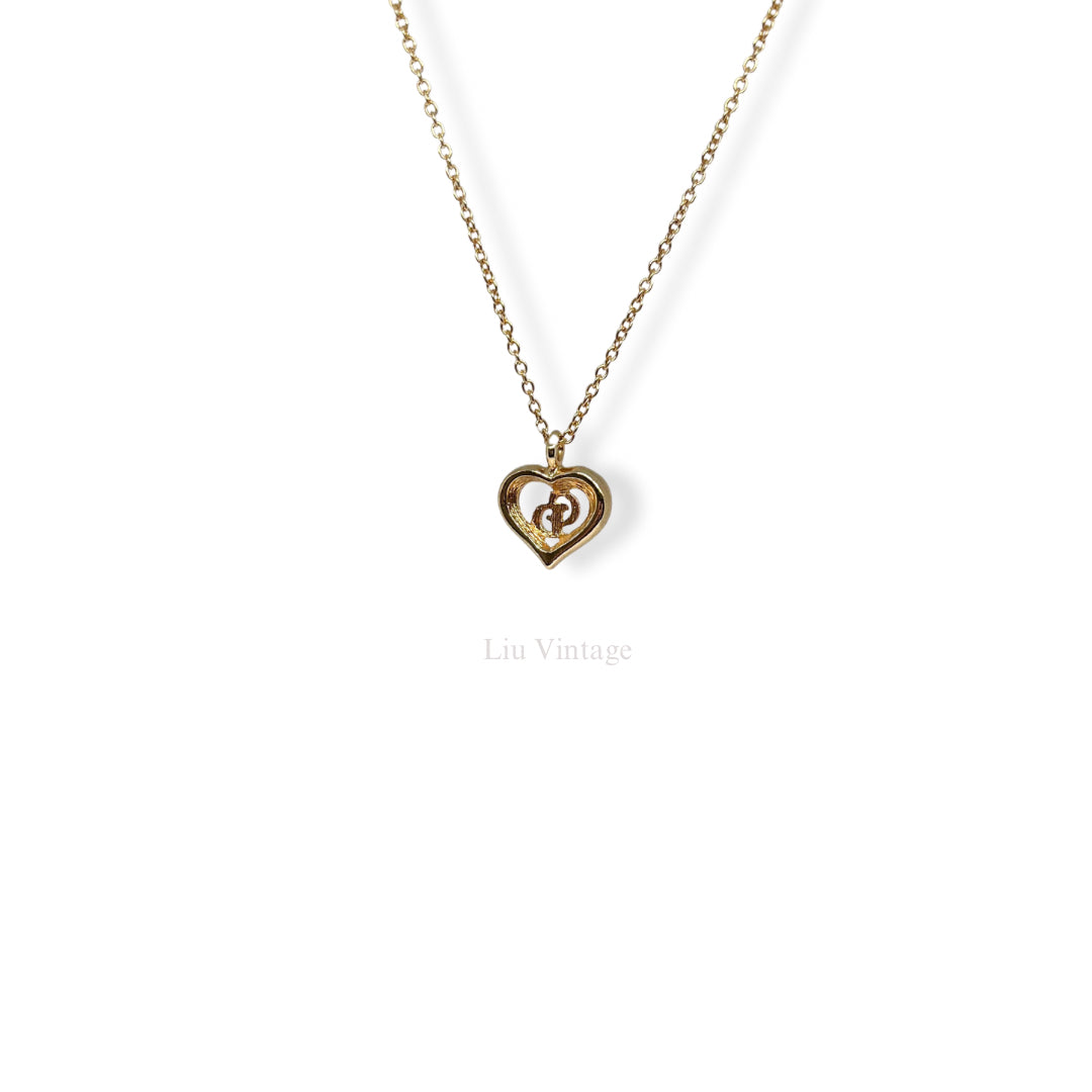Vintage Dior heart necklace