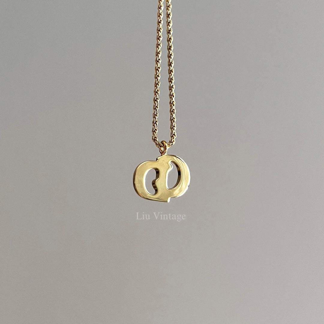 Vintage Dior 1.7cm CD Necklace