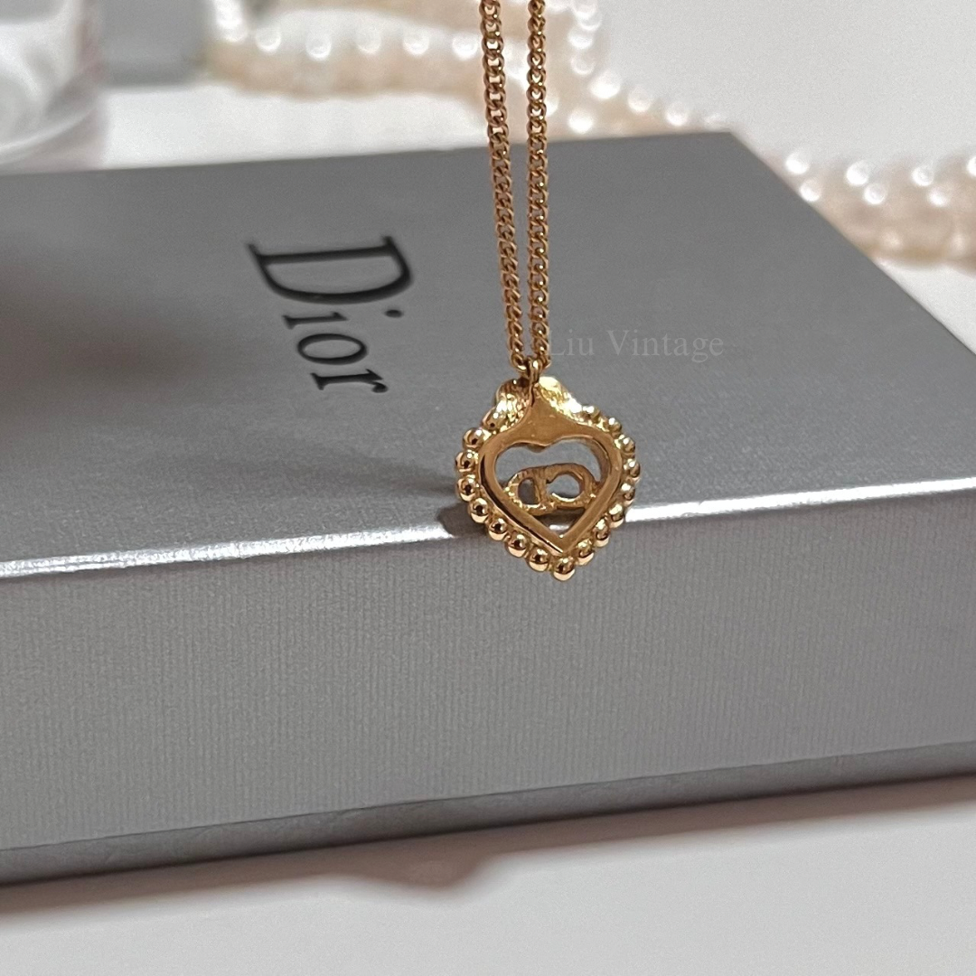 Vintage Dior Heart CD Necklace
