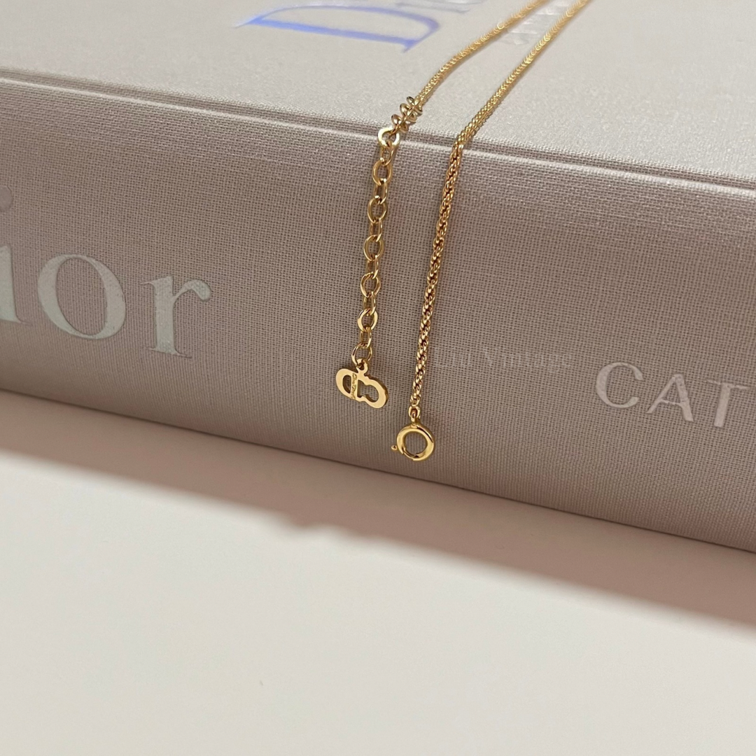 Vintage Dior 1.3cm CD Necklace