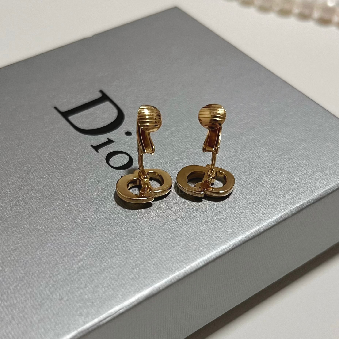 Vintage Dior CD clip on earrings