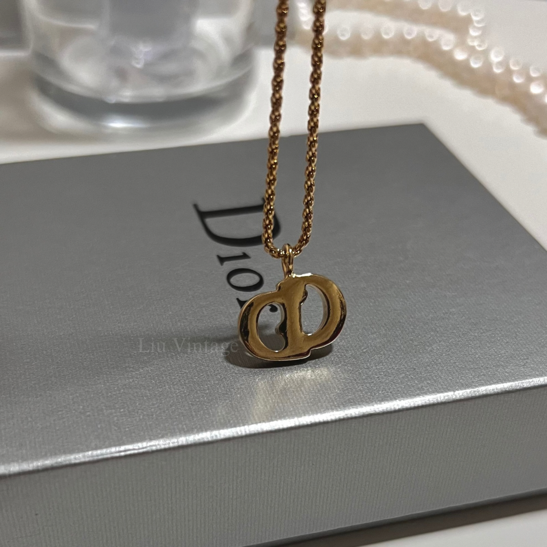 Vintage Dior 1.7cm CD Necklace
